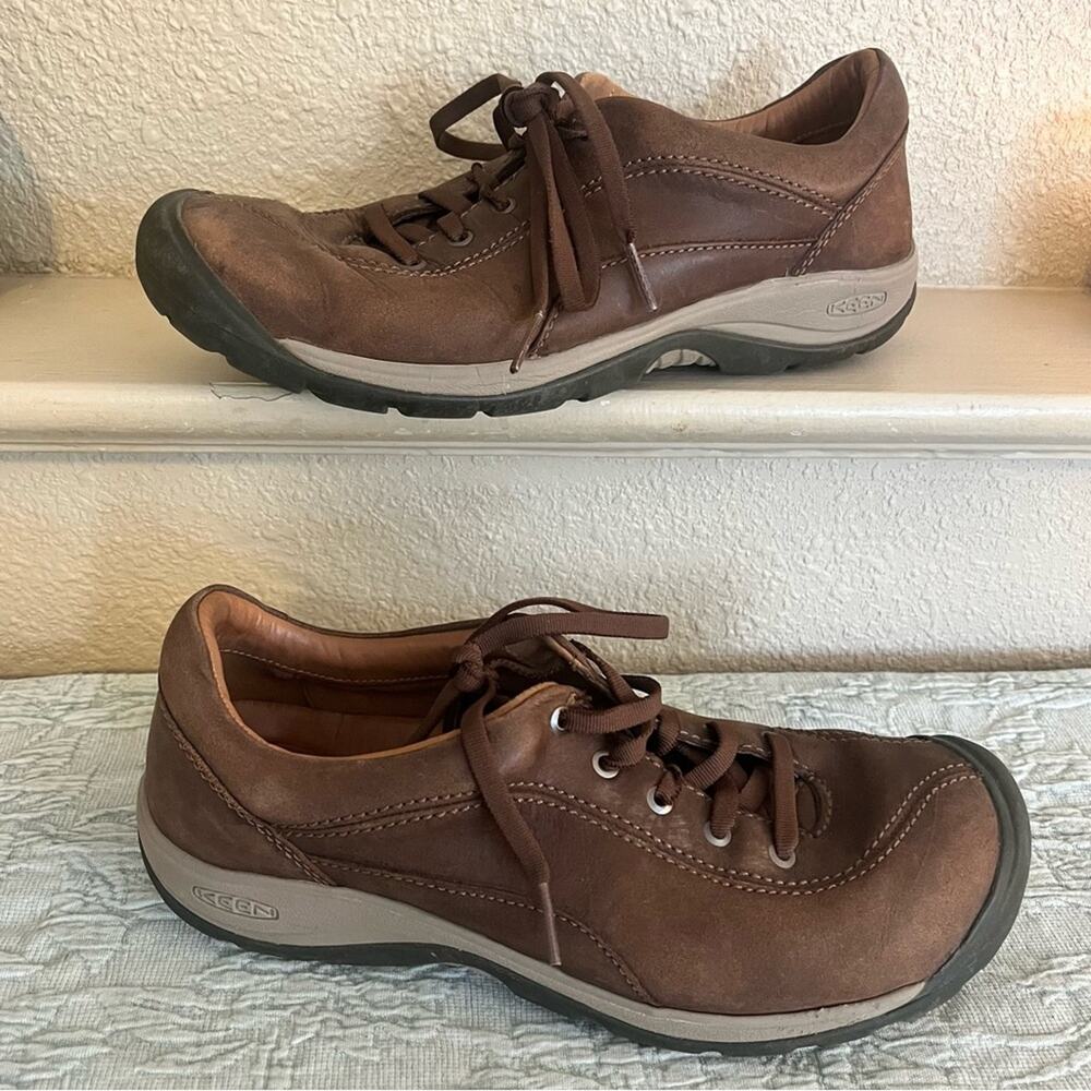 Keen Women’s Presidio 2 Leather Low Top Sneaker Size 9.5 Casual‎ Comfort Brown
